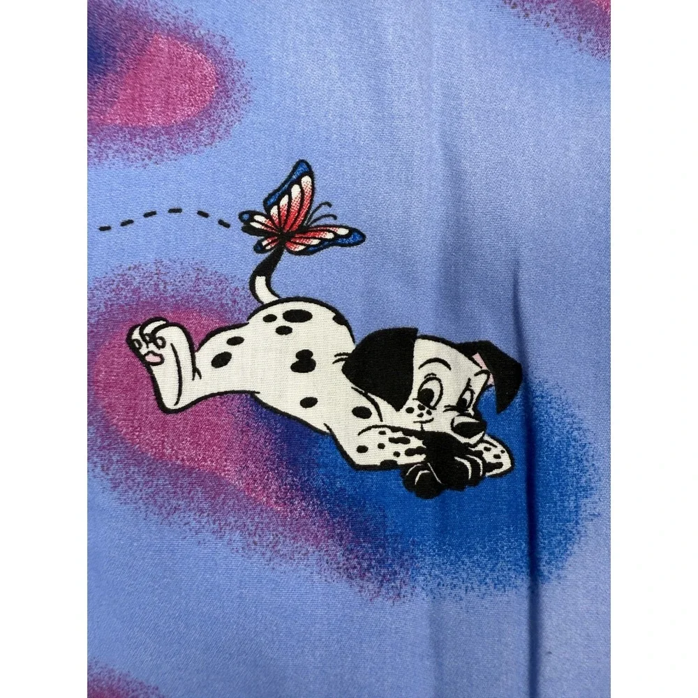 NWT VTG 2003 Disney X Barco Uniforms 101 Dalmatians Blue Scrub Jacket Size S USA - Picture 12 of 16